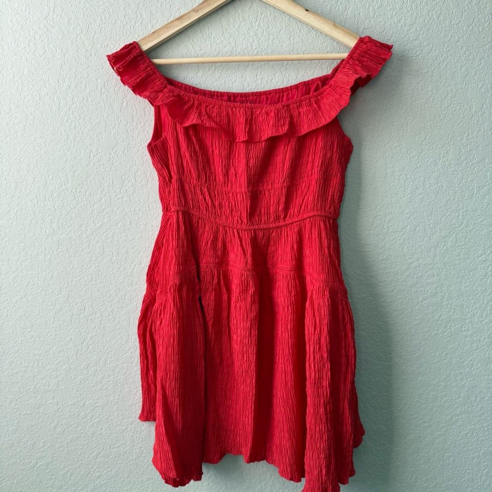 Urban Outfitters Ruffle Babydoll‎ Red Top